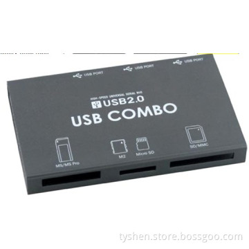 Aluminum Card Reader and Hub Combo